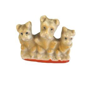 Vintage Japan Ceramic Three Bears Figurine